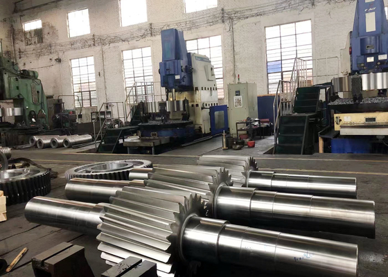 Eixo de engrenagem de transmissão de 12 módulos em aço 17CrNiMo6 para transmissão de potência durável