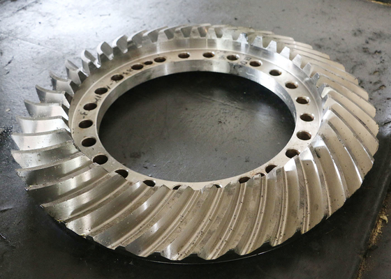 10 Módulo Gleason Tipo Espiral Bivel Gear Grinding Gear Transmission para Máquinas de Precisão e Indústria Marítima