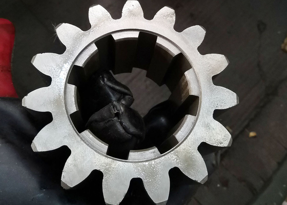16 engrenagem de dente reto de moedura do metal da engrenagem do módulo 15T com a ranhura tomada partido reta